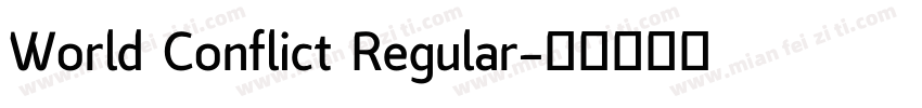 World Conflict Regular字体转换